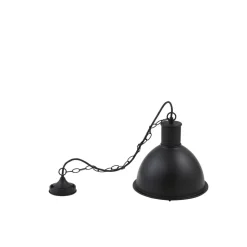 Lindby Luciane buiten hanglamp, zwart, aluminium, Ø 31,8 cm