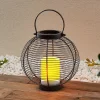 Lindby Mairuna LED solar-lantaarn, zwart, 22,7 cm