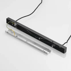Lindby Mateno glazen hanglamp, 5-lamps, rookgrijs