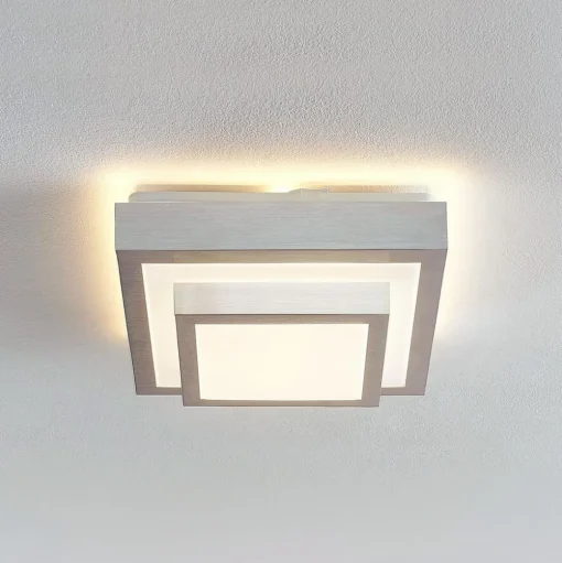 Lindby Mirco LED plafondlamp, hoekig, 27 cm