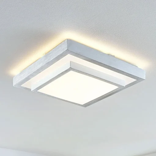 Lindby Mirco LED plafondlamp, hoekig, 37,5cm