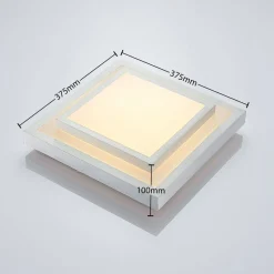 Lindby Mirco LED plafondlamp, hoekig, 37,5cm