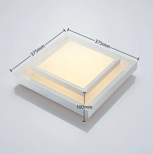Lindby Mirco LED plafondlamp, hoekig, 37,5cm