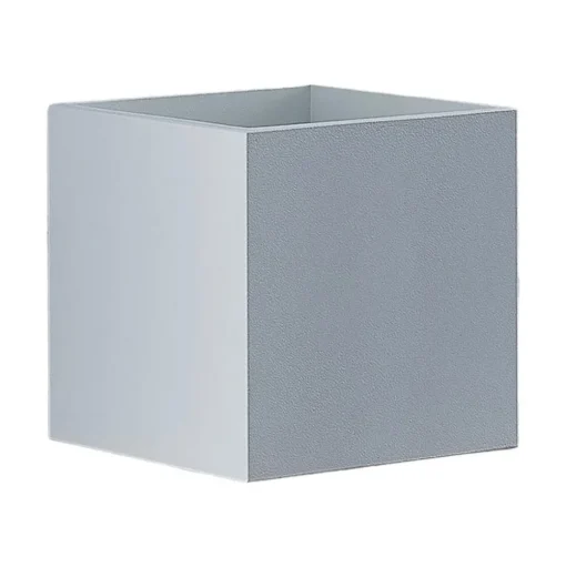Lindby Mirza aluminium-wandlamp, hoekig, wit