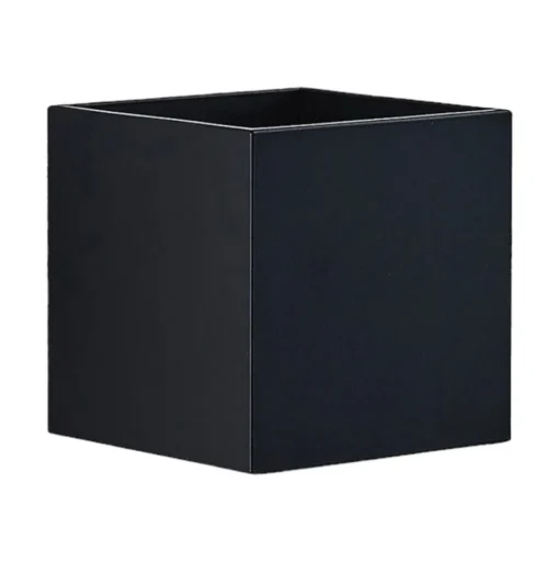 Lindby Mirza aluminium-wandlamp, hoekig, zwart