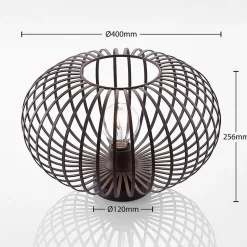 Lindby Nahele plafondlamp, bruin, metaal, Ø 40 cm, E27