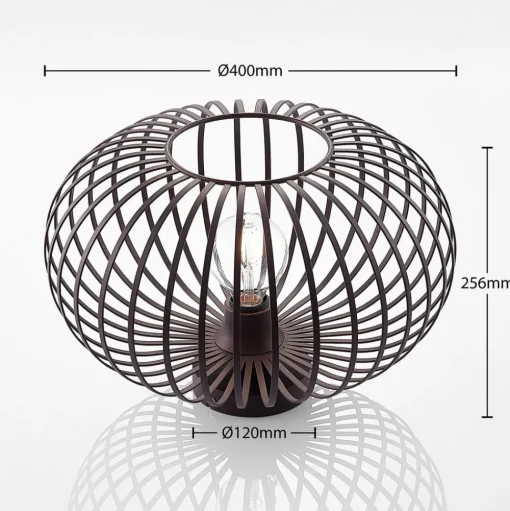 Lindby Nahele plafondlamp, bruin, metaal, Ø 40 cm, E27