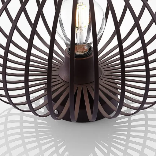 Lindby Nahele plafondlamp, bruin, metaal, Ø 40 cm, E27