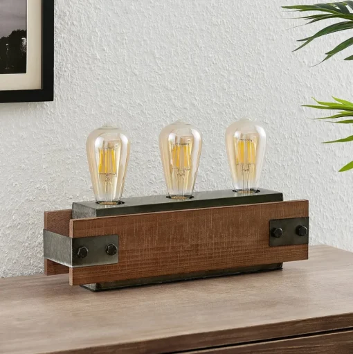 Lindby Nilaska tafellamp, 3-lamps