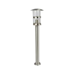 Lindby Noemi tuinpadverlichting, grijs, roestvrij staal, 80 cm, IP44
