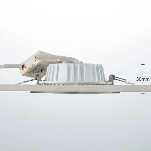 Lindby Noor LED inbouwspot RGBW, nikkel