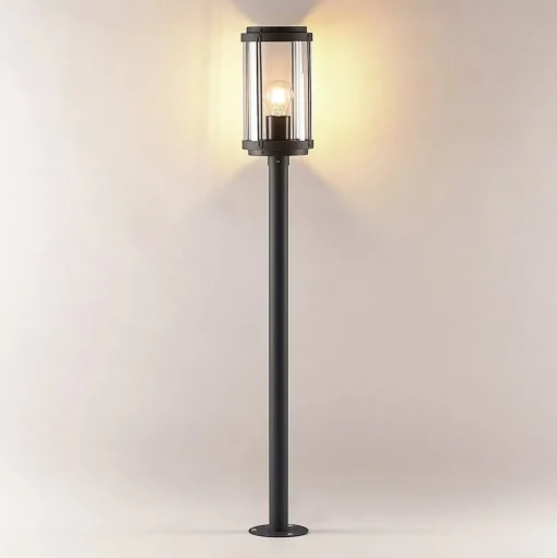 Lindby Ojali tuinpadverlichting, rond, donkergrijs