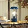 Lindby oplaadbare tafellamp Yvette, blauw, IP44, touchdimmer