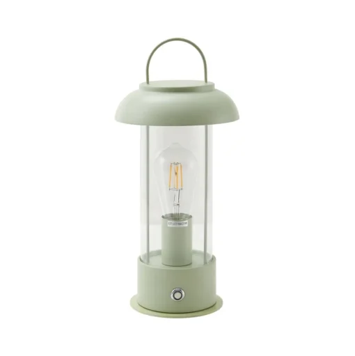 Lindby oplaadbare tafellamp Yvette, groen, IP44, touchdimmer
