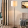 Lindby Parsa vloerlamp, wit, textiel, hoogte 167cm, E27