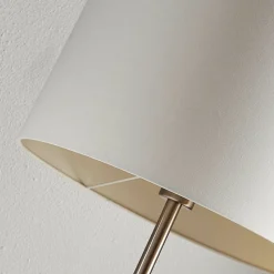 Lindby Parsa vloerlamp, wit, textiel, hoogte 167cm, E27
