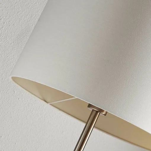 Lindby Parsa vloerlamp, wit, textiel, hoogte 167cm, E27
