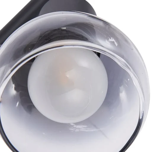 Lindby Pendura plafondlamp, 4-lamps, zwart, glas
