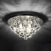 Lindby plafondlamp Antonino, 4-lamps, chroom, kristal, 35cm