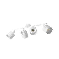 Lindby plafondlamp Aralena, wit, 4-lamps, lengte 97 cm