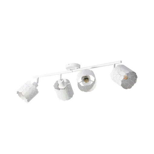 Lindby plafondlamp Aralena, wit, 4-lamps, lengte 97 cm