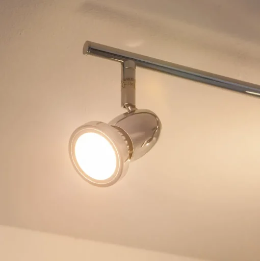 Lindby plafondlamp Arminius, 4-lamps, 70 cm, chroomkleurig