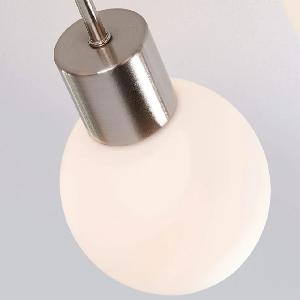Lindby plafondlamp Ciala, 7-lamps, nikkelkleurig, glas