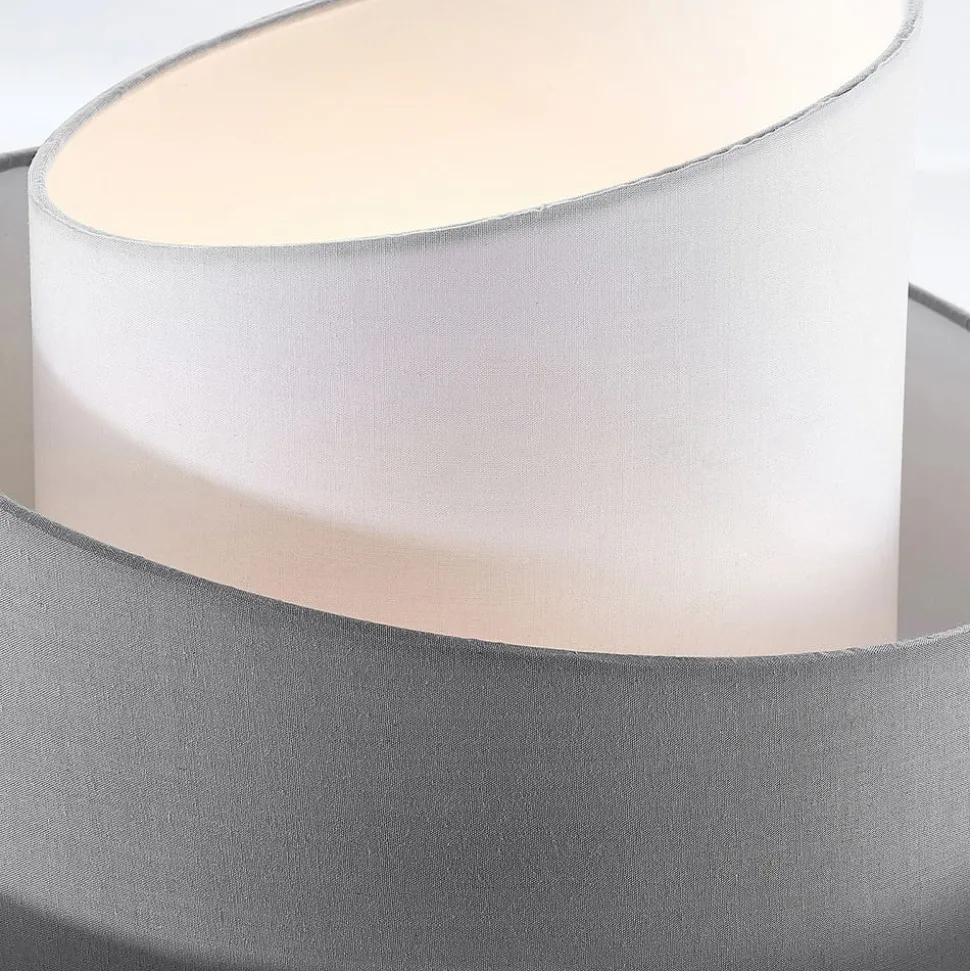 Lindby plafondlamp Coria, zwart/grijs/wit, Ø 40 cm, E27