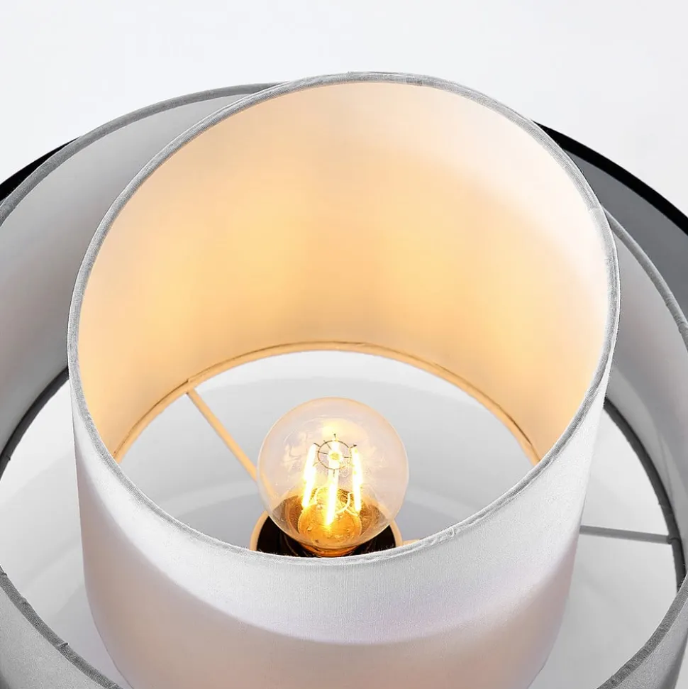 Lindby plafondlamp Coria, zwart/grijs/wit, Ø 40 cm, E27