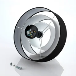 Lindby plafondlamp Coria, zwart/grijs/wit, Ø 40 cm, E27