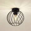 Lindby plafondlamp Danika, Ø 25 cm, zwart, metaal