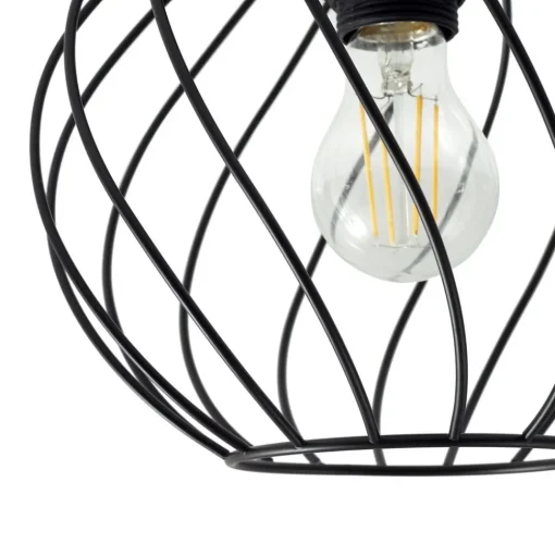 Lindby plafondlamp Danika, Ø 25 cm, zwart, metaal