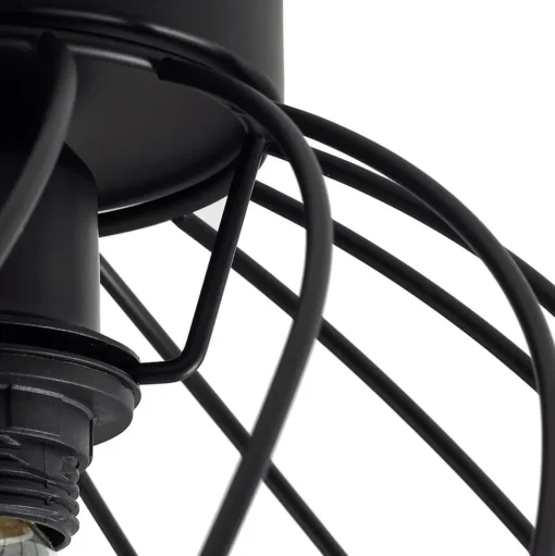 Lindby plafondlamp Danika, Ø 25 cm, zwart, metaal