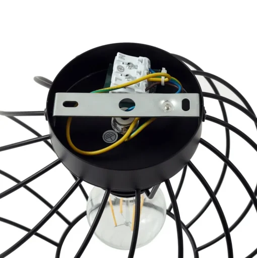 Lindby plafondlamp Danika, Ø 25 cm, zwart, metaal