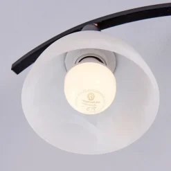 Lindby plafondlamp Della, zwart-goud, Ø 58 cm, 3-lamps, E14