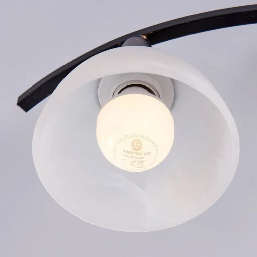 Lindby plafondlamp Della, zwart-goud, Ø 58 cm, 3-lamps, E14