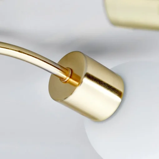 Lindby plafondlamp Elaina, Ø54cm, 5-lamps, messing, glas, E14