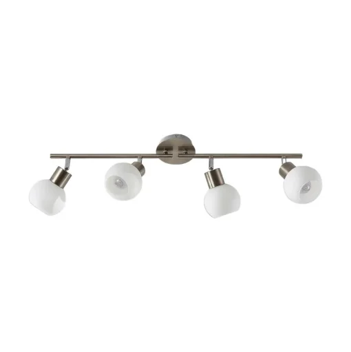 Lindby plafondlamp Elaina, 70 cm, 4-lamps, nikkel, glas, E14