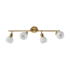 Lindby plafondlamp Elaina, 70cm, 4-lamps, messing, glas, E14