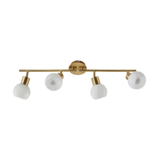 Lindby plafondlamp Elaina, 70cm, 4-lamps, messing, glas, E14