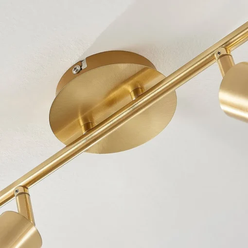 Lindby plafondlamp Elaina, 30 cm, 2-lamps, messing, glas, E14