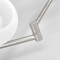 Lindby plafondlamp Elaina, 180 cm, 6-lamps, nikkel, glas, E14