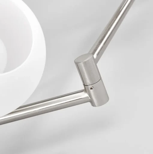 Lindby plafondlamp Elaina, 180 cm, 6-lamps, nikkel, glas, E14