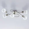Lindby plafondlamp Elaina, 65 cm, 5-lamps, nikkel, glas, E14