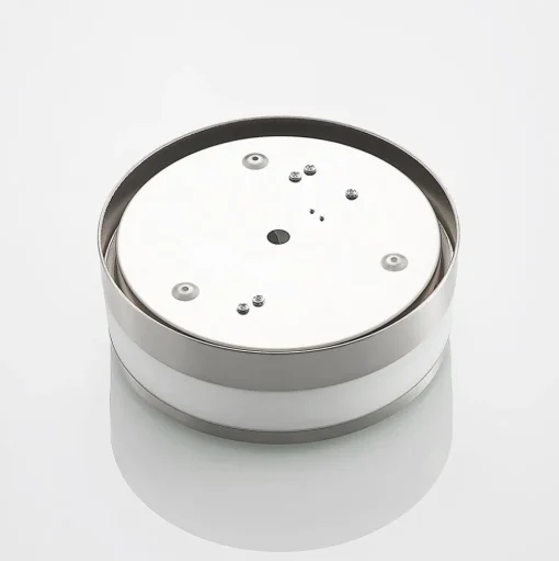 Lindby plafondlamp Flavi, Ø 23 cm, nikkel, glas, IP44, E27