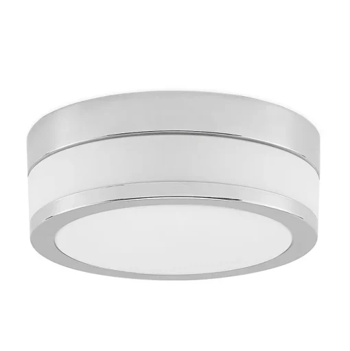 Lindby plafondlamp Flavi, Ø 23 cm, chroom, glas, IP44, E27