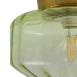 Lindby plafondlamp Hildur, groen, glas, Ø 22 cm