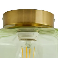 Lindby plafondlamp Hildur, groen, glas, Ø 22 cm