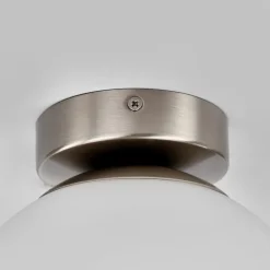 Lindby plafondlamp Lennie, wit, glas, Ø 20 cm, IP44, E27