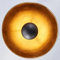 Lindby plafondlamp Lya, Ø 40 cm, zwart-goud, metaal
